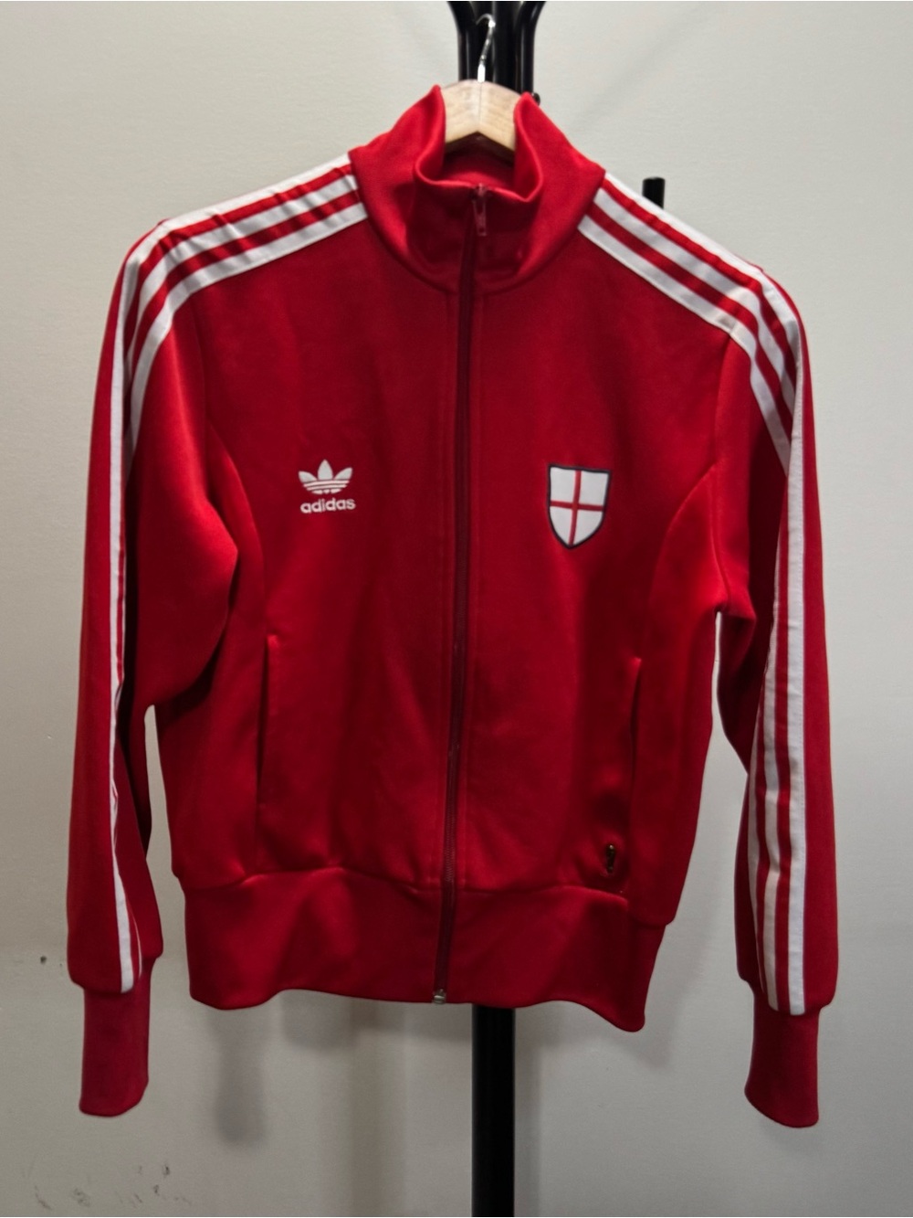 Adidas England FIFA World Cup 2005 Track Jacket Red Size Medium Full Zip Womens